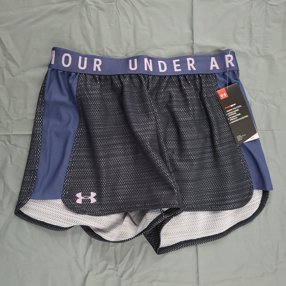 Under Armour‎ Womens Play Up 2.0 Mesh Shorts Academy Blue Purple Small